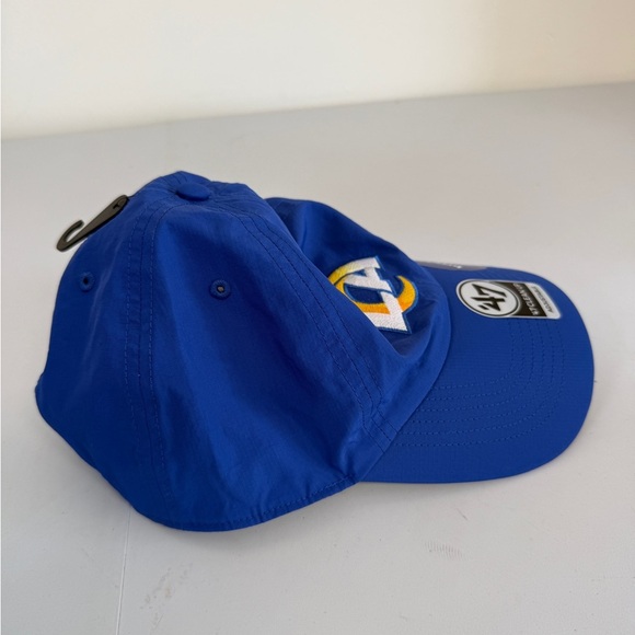 Los Angeles LA Rams Dad Hat Baseball Cap NFL 47 Brand Clean Up Strapback Blue - Picture 2 of 8